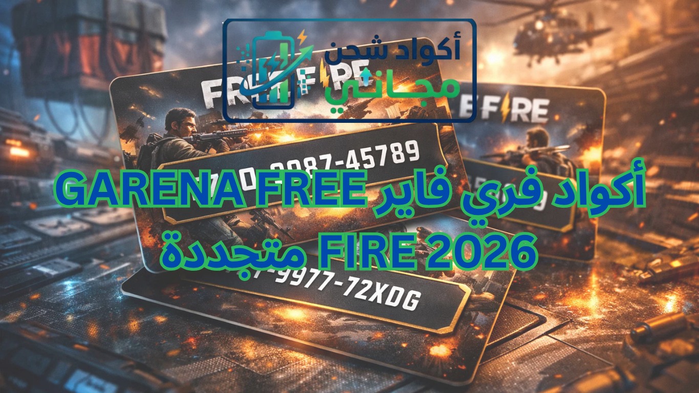 أكواد فري فاير Garena Free Fire 2026 متجددة