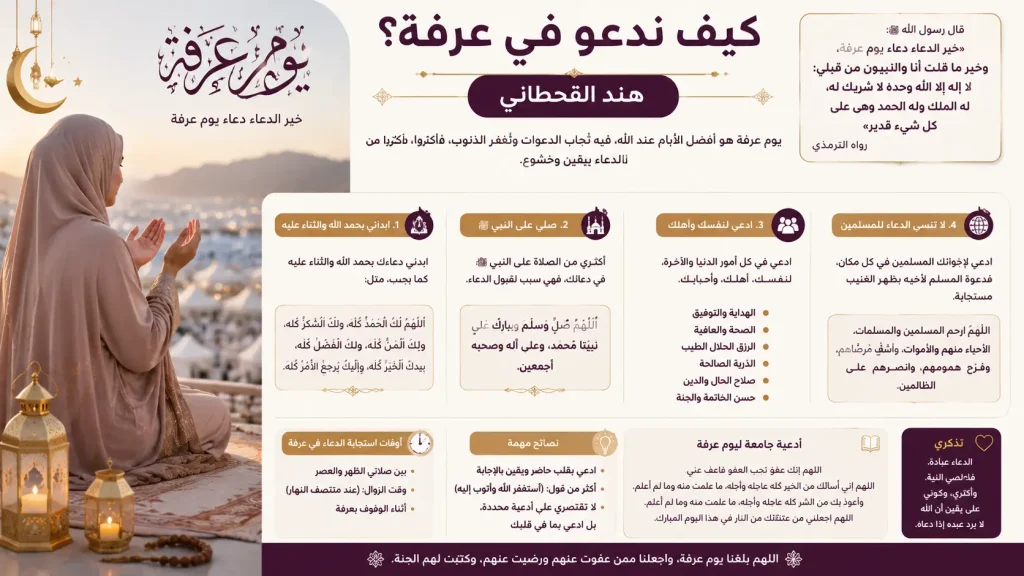 كيف ندعو في عرفه هند القحطاني