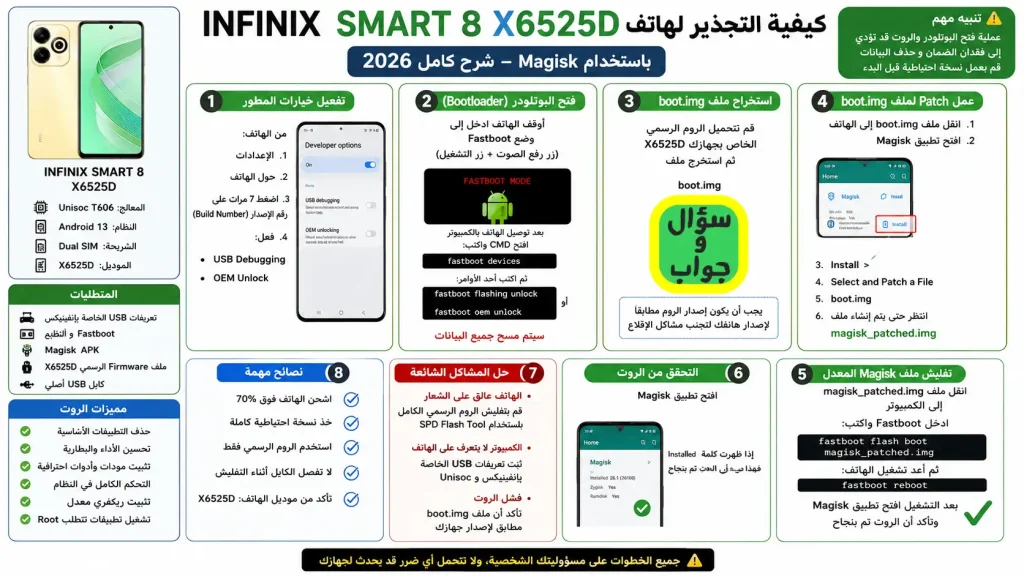 كيفية التجذير infinix x6525d