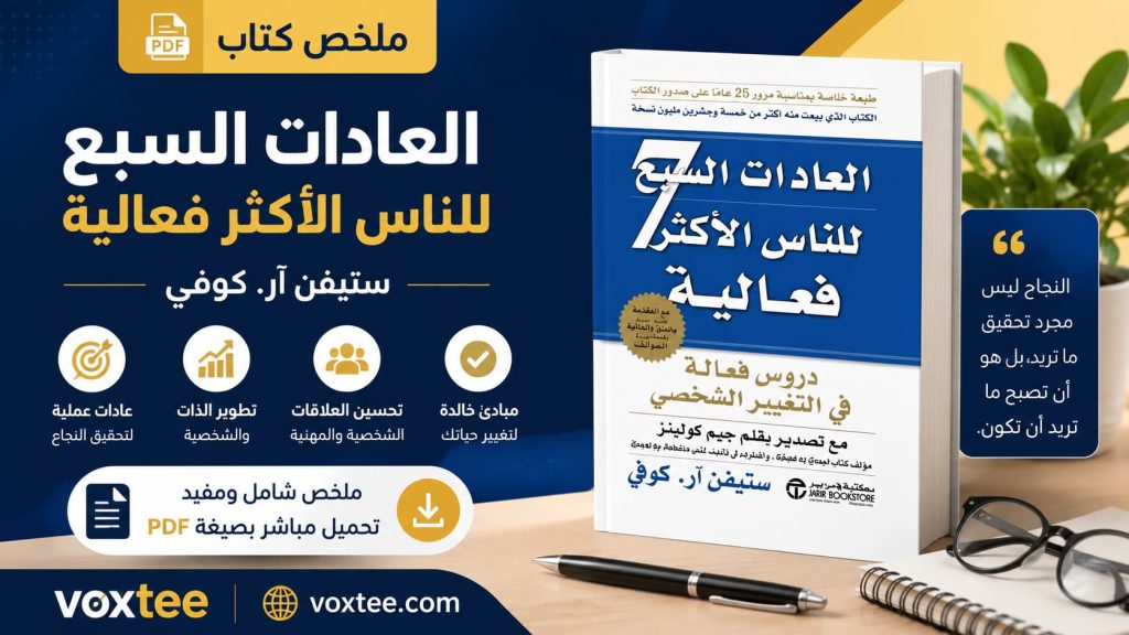 ملخص كتاب العادات السبع للناس الأكثر فعالية pdf